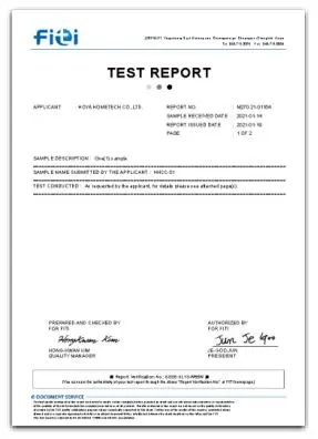 Test result for UL94 Firefighting